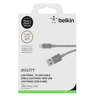 belkin 贝尔金 F8J144bt04-GRY Lightning数据线