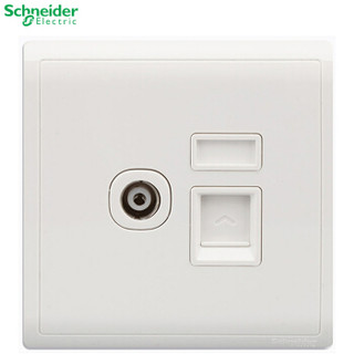 Schneider Electric 施耐德 丰尚系列 E8232TVRJS_5 电视+电脑插座 白色