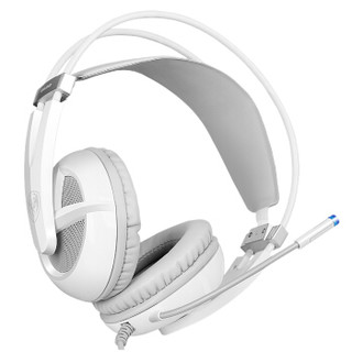 硕美科（SOMIC） G938 头戴式电脑耳麦 7.1声效游戏耳机  带线控  佩戴舒适 白色