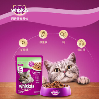 whiskas 伟嘉 伟嘉 宠物猫妙鲜包 (小黄鱼味、85g、12包)