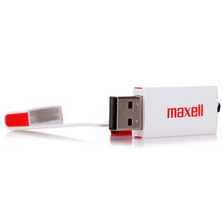 麦克赛尔（Maxell）16GB U盘 USB2.0  时尚红白色 防水防摔防尘 商务系列 多用车载优盘