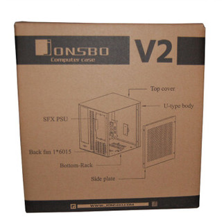 JONSBO 乔思伯 V2 ITX全铝机箱 银色