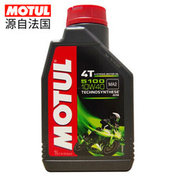 MOTUL 摩特 5100 4T 酯类半合成 10W-40 SM级 摩托车机油 1L *3件