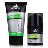 adidas 阿迪达斯 男士劲透控油系列 护肤套装（洁面膏100g+保湿露50g）