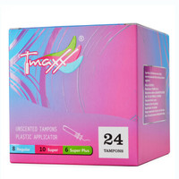 体美丝 Tmaxx 卫生棉条导管式游泳卫生巾混合装8支普通型+8支量大型+4支超大型