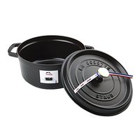 ZWILLING 双立人 圆形铸铁炖锅 黑色 22cm