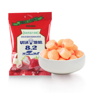 uha悠哈特浓草莓牛奶糖袋装草莓味120g