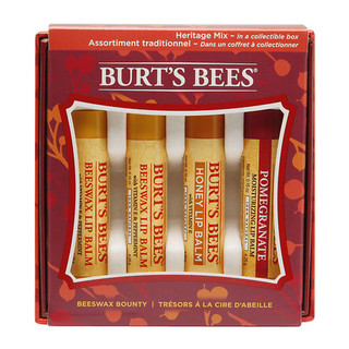 BURT‘S BEES 小蜜蜂 唇膏4件套 蜂蜡*2+蜂蜜+红石榴 