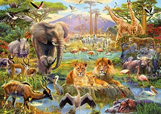 EDUCA 16303 非洲动物拼图 1500片