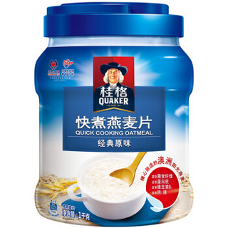 QUAKER 桂格 快煮燕麦片 组合装 （1000克罐装+1000克袋装） * 7份