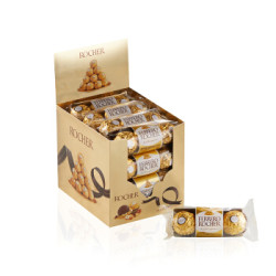 费列罗(Ferrero Rocher)榛果威化糖果巧克力 婚庆喜糖零食 520 情人节表白送礼 48粒礼盒装600g