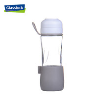 GlassLock 三光云彩 钢化耐热玻璃水杯 短套螺旋纹 500ml 