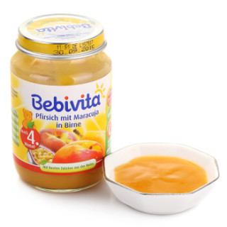 bebivita贝唯他西洋梨桃子百香果泥190g