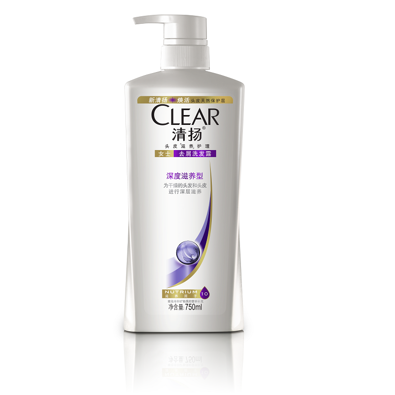 clear 清扬 女士去屑洗发露深度滋养型白瓶 750mlml-什么值得买