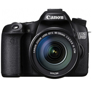 Canon 佳能 EOS 70D APS-C画幅 数码单反相机 黑色 18-135mm F3.5 单镜头套机