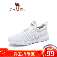 Camel骆驼春夏新款时尚飞织运动鞋透气舒适休闲潮流鞋