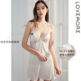 lovemore LHY241040W 女士桑蚕丝吊带裙 卡其色 S