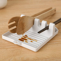 厨房置物架汤勺垫筷子锅盖锅铲垫收纳日本家用创意多功能放铲子托