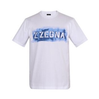 Z ZEGNA 杰尼亚 男士白色棉质LOGO短袖T恤 VS372 ZZ630A 6A1 S码