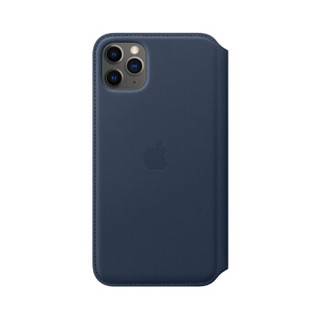 Apple iPhone 11 Pro Max 原装皮革保护夹 手机夹 手机壳 保护壳 - 深海蓝色