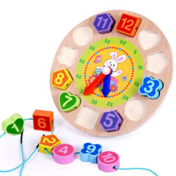 蒙特梭利 早教配对积木数字时钟玩具