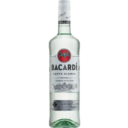 Bacardi百加得白朗姆烘培鸡尾调酒基酒浪漫礼物洋酒500ml瓶装