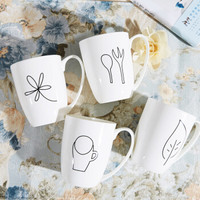 国玥 陶瓷水杯礼盒套装 400ml*4个