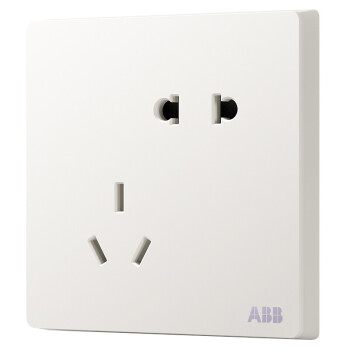 ABB 轩致系列 86型斜五孔插座 16只装 白色 AF205