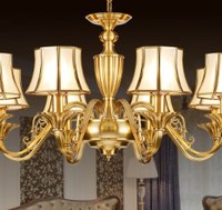 OPPLE 欧普照明 欧式客厅全铜吊灯套装 客厅罗马假日8头+餐厅米兰3头+卧室x2
