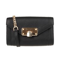 Michael Kors\/MK 迈克高仕 女士翻盖纯色单肩斜挎包链条包 35S9GYKT1L 颜色：黑色