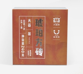 TAETEA 大益 琥珀方砖 普洱茶 60g*4片