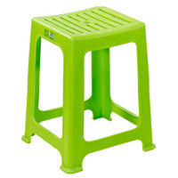 限地区：CHAHUA 茶花 塑料凳子条纹中方凳 高35cm 新绿色0848* *5件