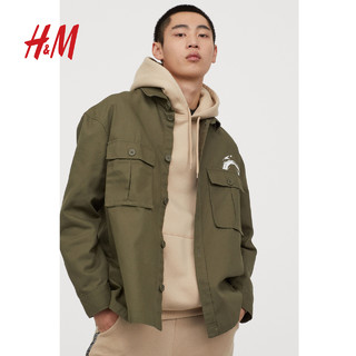 H&M 0879727 男士帆布工装衬衫外套