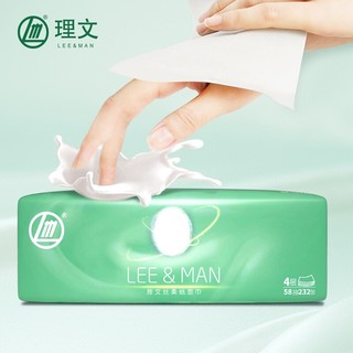 Lee＆Man 理文 原生白色抽纸 4层58抽*42包