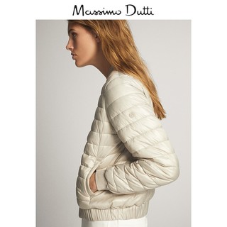 Massimo Dutti 06723601710 金属感线绗缝女士外套