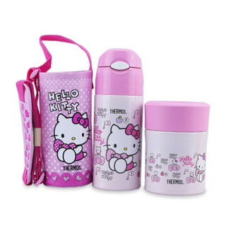 THERMOS 膳魔师 Hello Kitty 400ML吸管杯+300ML焖烧杯礼盒套装