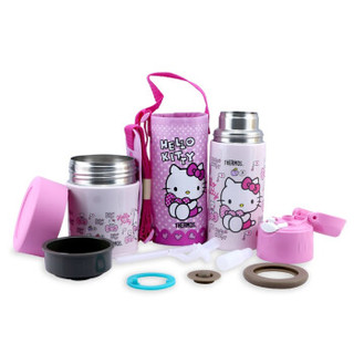 THERMOS 膳魔师 Hello Kitty 400ML吸管杯+300ML焖烧杯礼盒套装