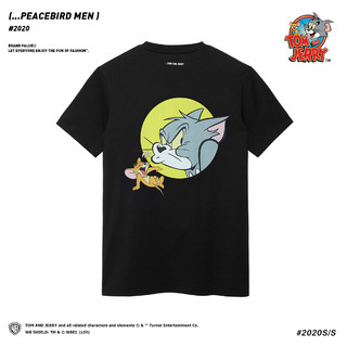 太平鸟男装 猫和老鼠系列 男士T恤