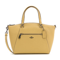 COACH 蔻驰 PRAIRIE系列 女士皮革手提饺子包 58874 DKSNF 黄色 中号