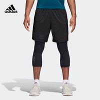 adidas 阿迪达斯 CD7807 训练男装梭织短裤 黑色 S