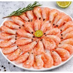 豪鲜品丹麦进口北极虾甜虾腹籽冰虾90-120只/kg 净重2.25kg