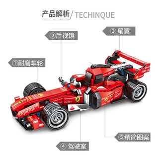 SEMBO BLOCK 森宝积木 法拉利F1方程式赛车  ​