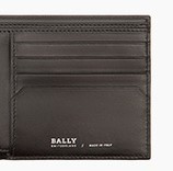 BALLY 巴利 Brasai系列 男士LOGO印花皮质短款钱包 6224375 黑色