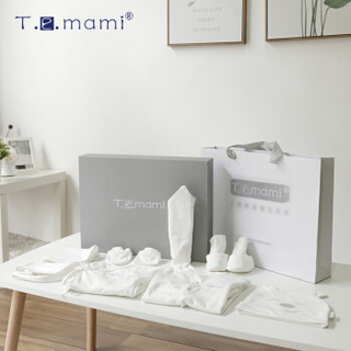 T.e.mami 婴儿衣服礼盒纯棉新生儿套装初生婴儿用品满月礼物百天宝宝用品 礼盒8件套（0-3个月）