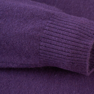 雪莲 SNOW LOTUS 秋冬上羊绒商务时尚寸领套头衫 男 989061 紫色（G802) 105