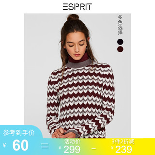 ESPRIT 埃斯普利特 099EE1I074 女士纯棉长袖针织衫