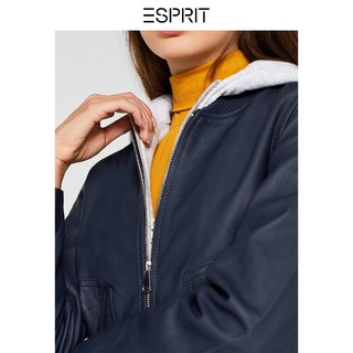 ESPRIT 埃斯普利特 089EE1G050 连帽短款皮夹克