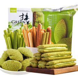 法丽兹 抹茶味夹心曲奇饼干零食大礼包一整箱送女友 酥脆饼干 曲奇点心休闲零食 饼干蛋糕 发8盒 *5件