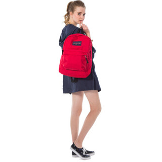 Jansport 超级叛逆系列 双肩包背包 红色 中号