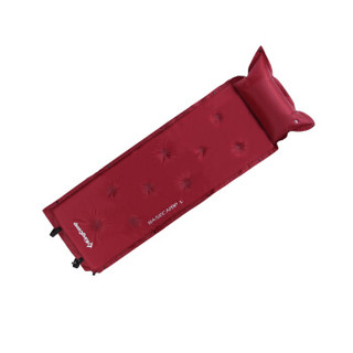 康尔 KingCamp 户外垫子睡垫自动充气垫防潮垫 露营野餐休闲防滑垫 带枕头可拼接 单人 KM3505酒红色